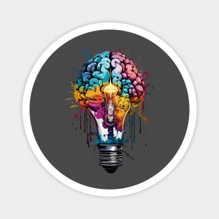 Brain Bulb Splash Magnet